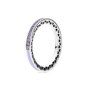 Pandora Radiant Hearts Purple Stackable Ring